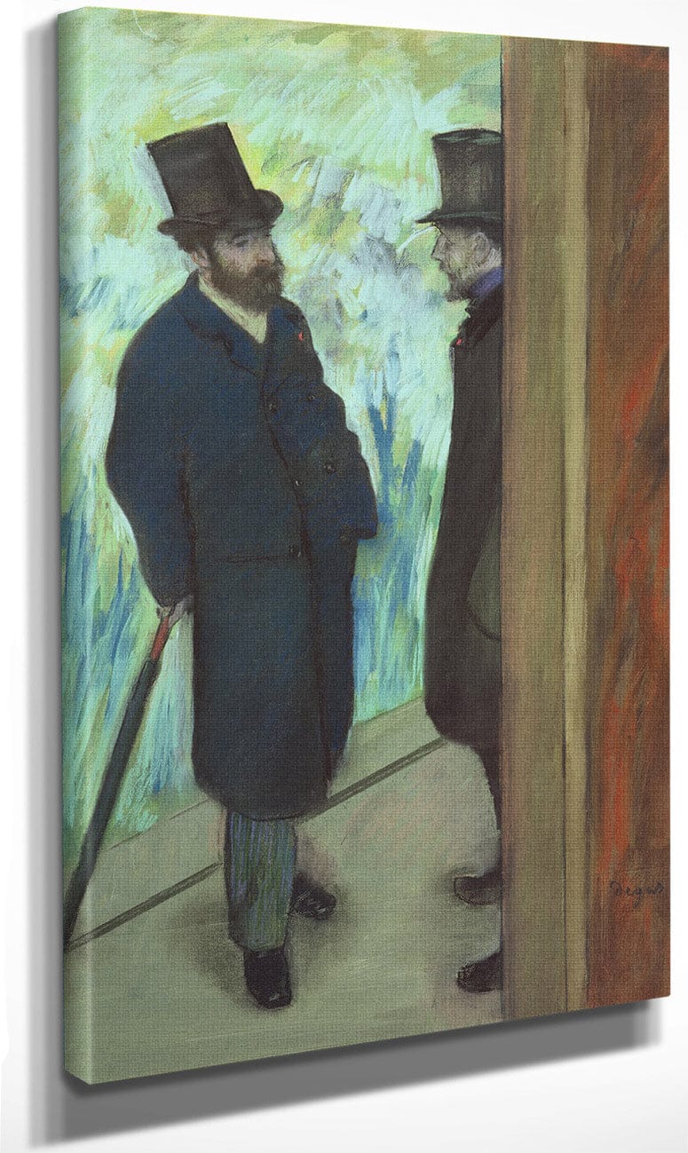 Friends At The Theatre, Ludovic Halevy (1834 1908) And Albert Cave (1832 1910) By Edgar Degas Fine Art Print