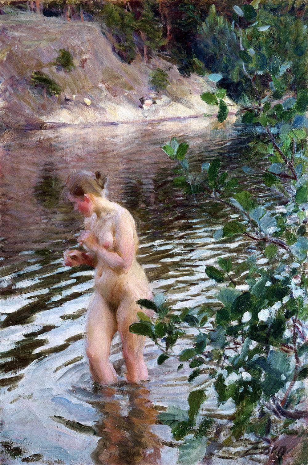 Frileuse Painting Anders Zorn Canvas Art Fine Art Print