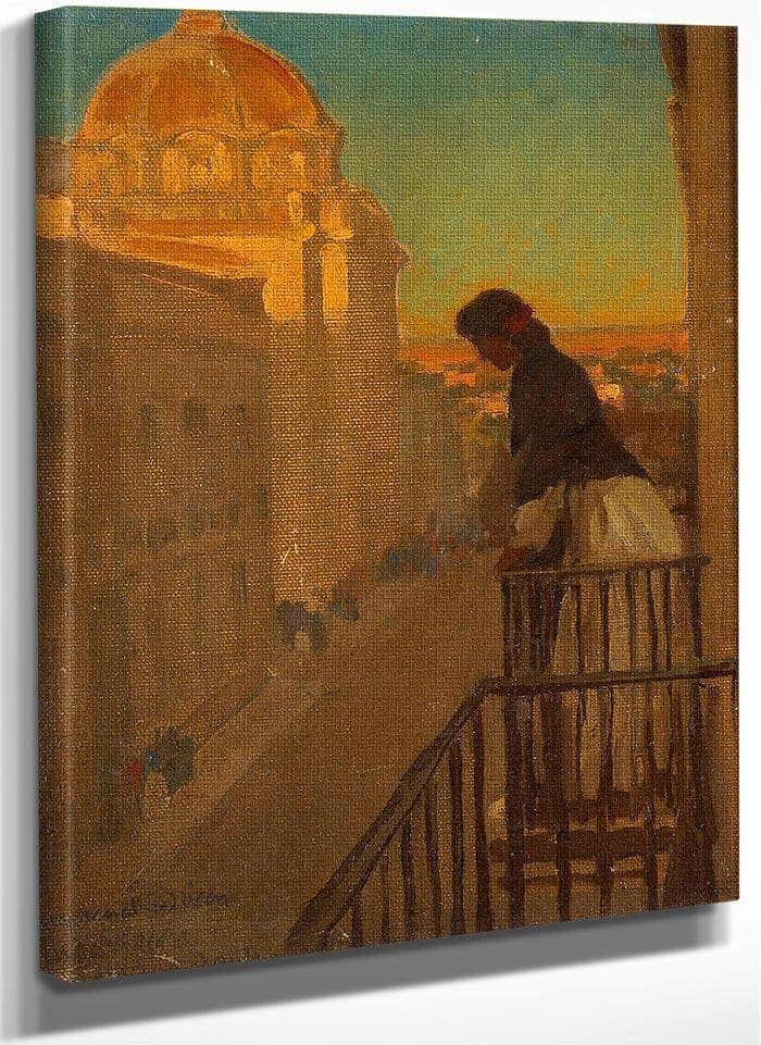 From A Balcony In Guadalajara 1905 By Maynard Dixon Fine Art Print