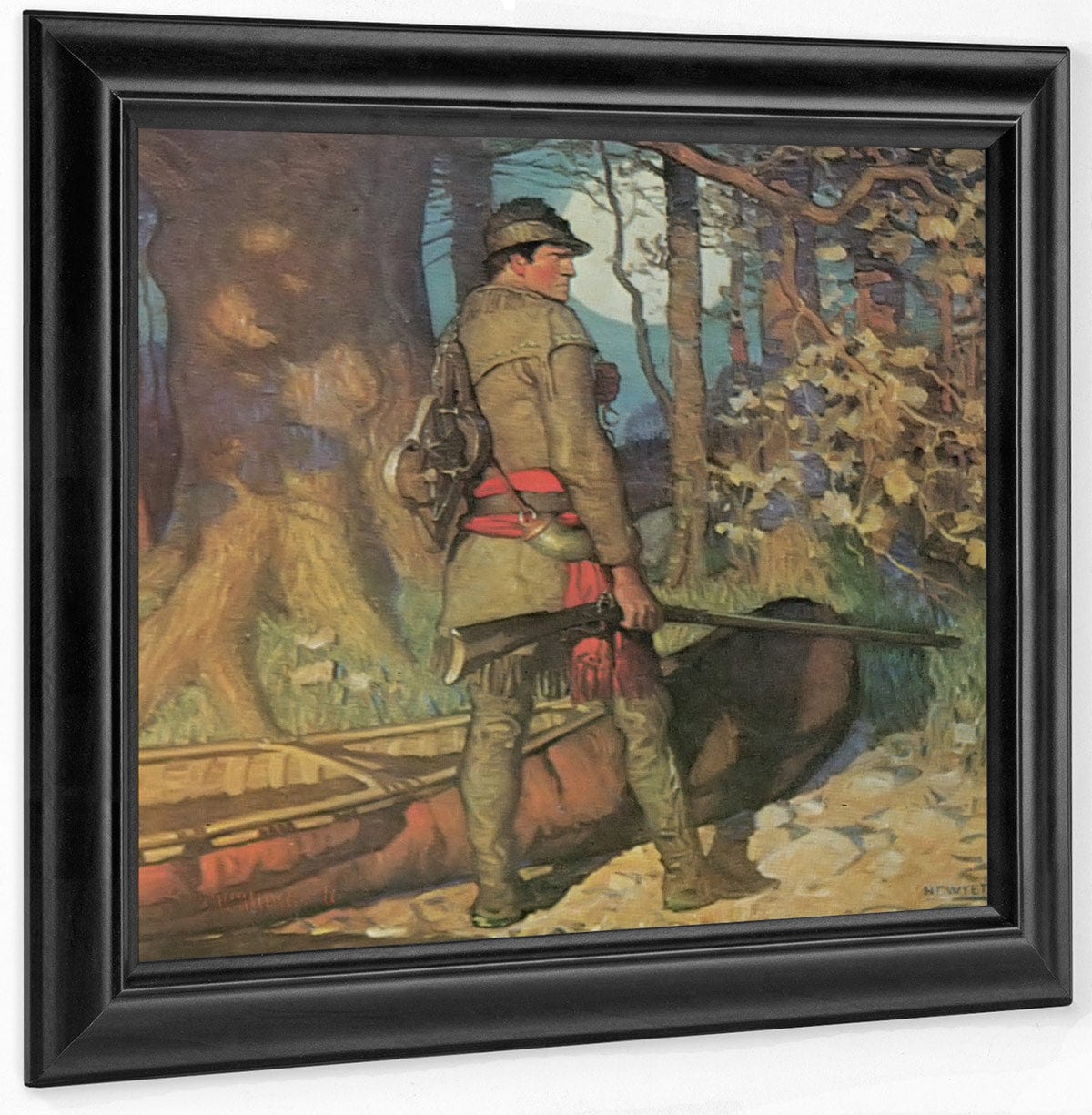 Fronteir Trapper By NC Wyeth Fine Art Print