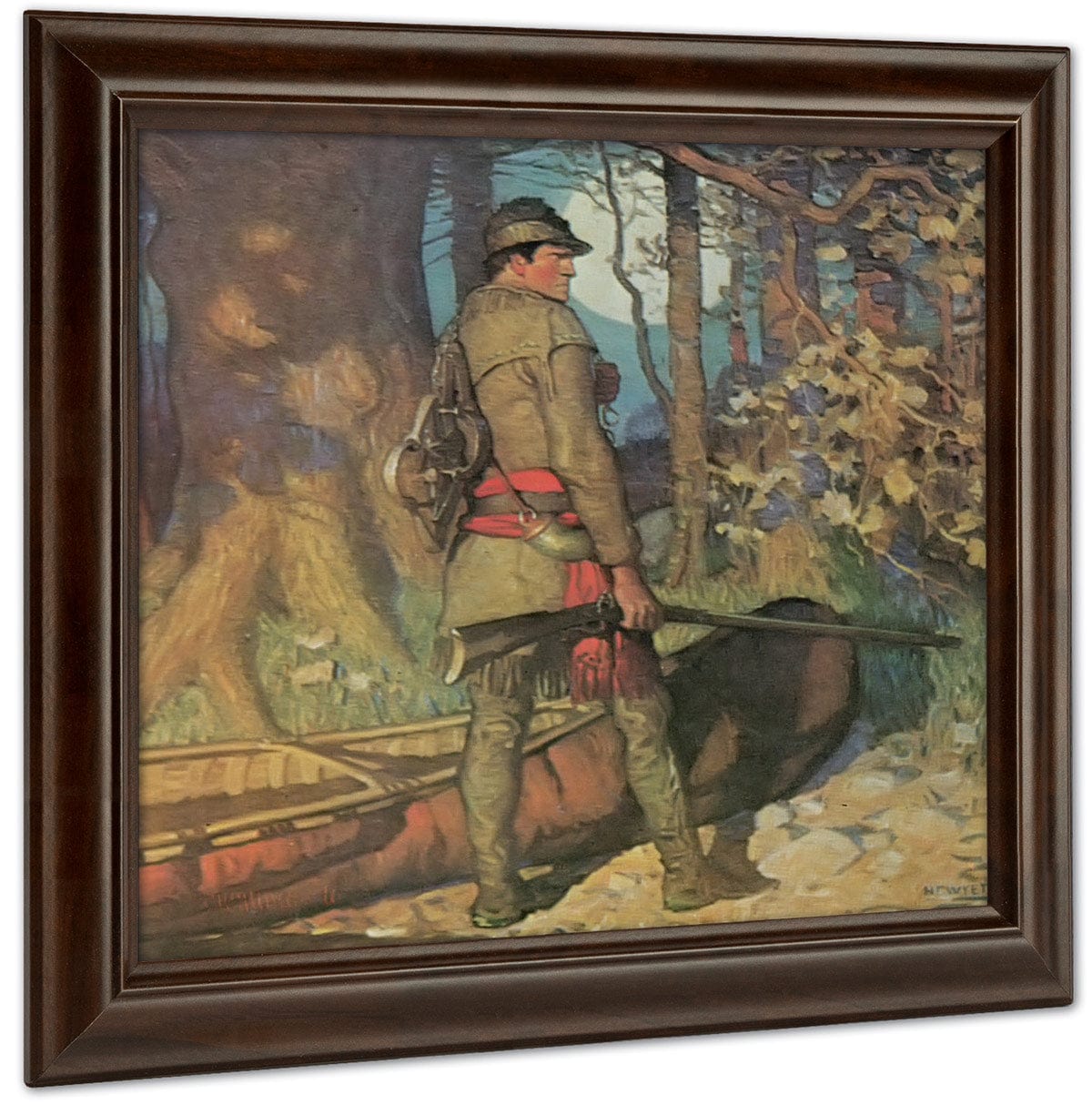 Fronteir Trapper By NC Wyeth Fine Art Print