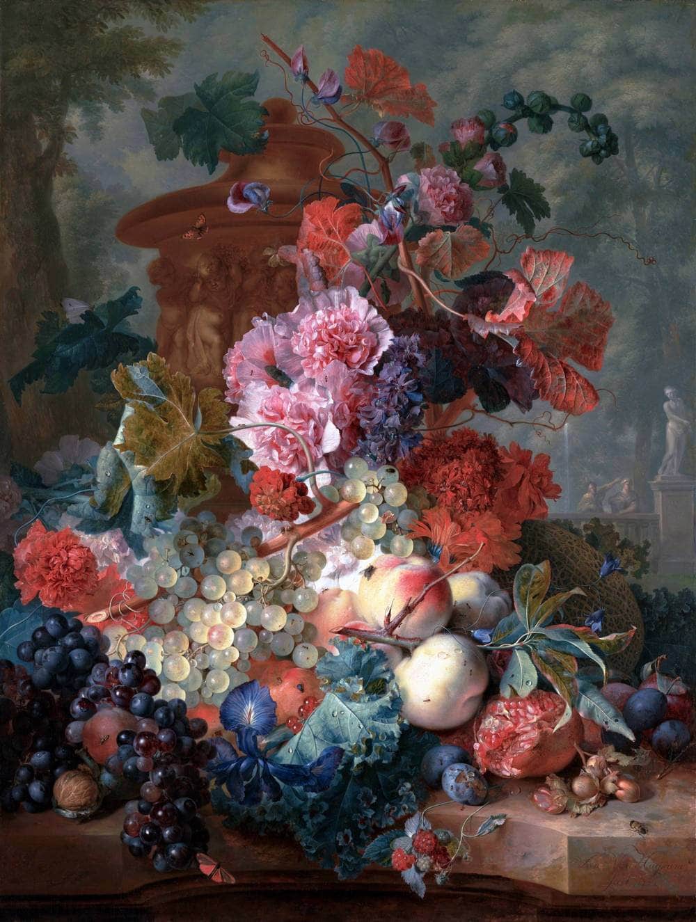 Fruit Piece Painting Jan Van Huysum Canvas Art Fine Art Print