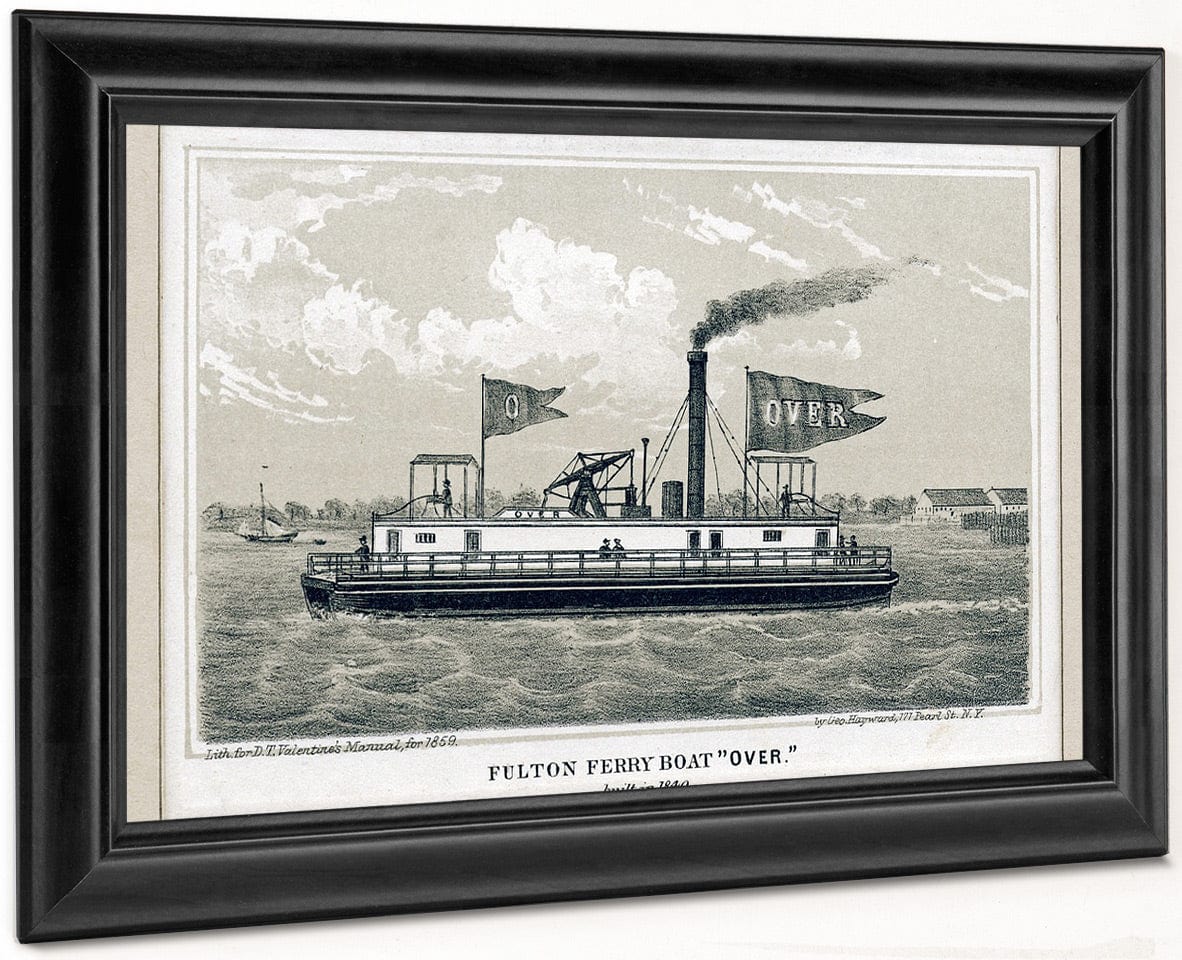 Fulton Ferry Boat Over By George Hayward Fine Art Print