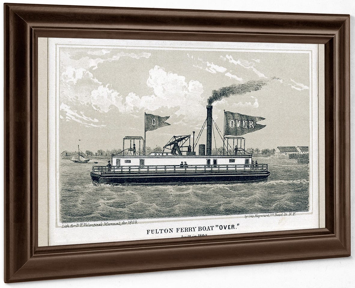 Fulton Ferry Boat Over By George Hayward Fine Art Print