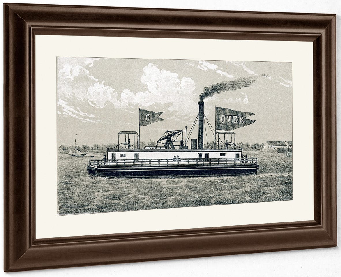 Fulton Ferry Boat Over By George Hayward Fine Art Print