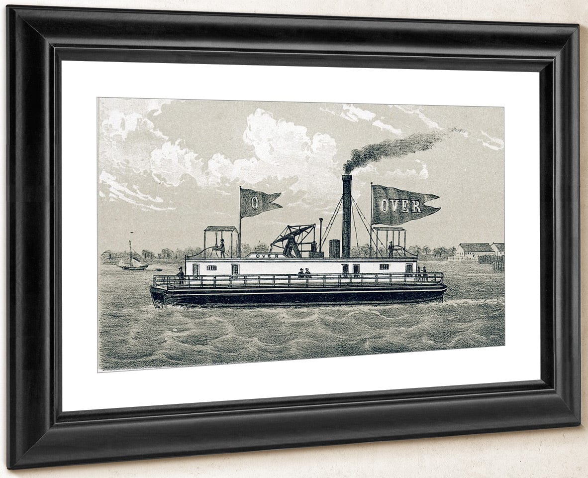 Fulton Ferry Boat Over By George Hayward Fine Art Print