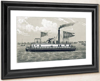 Fulton Ferry Boat Over By George Hayward Fine Art Print