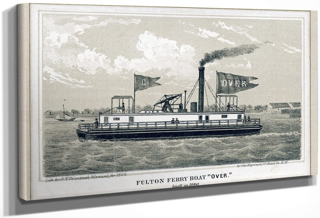 Fulton Ferry Boat Over By George Hayward Fine Art Print