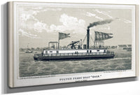 Fulton Ferry Boat Over By George Hayward Fine Art Print
