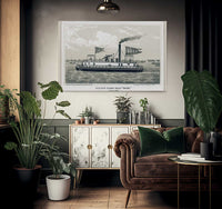 Fulton Ferry Boat Over By George Hayward Fine Art Print