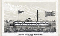 Fulton Ferry Boat  Wm. Cutting By George Hayward Fine Art Print