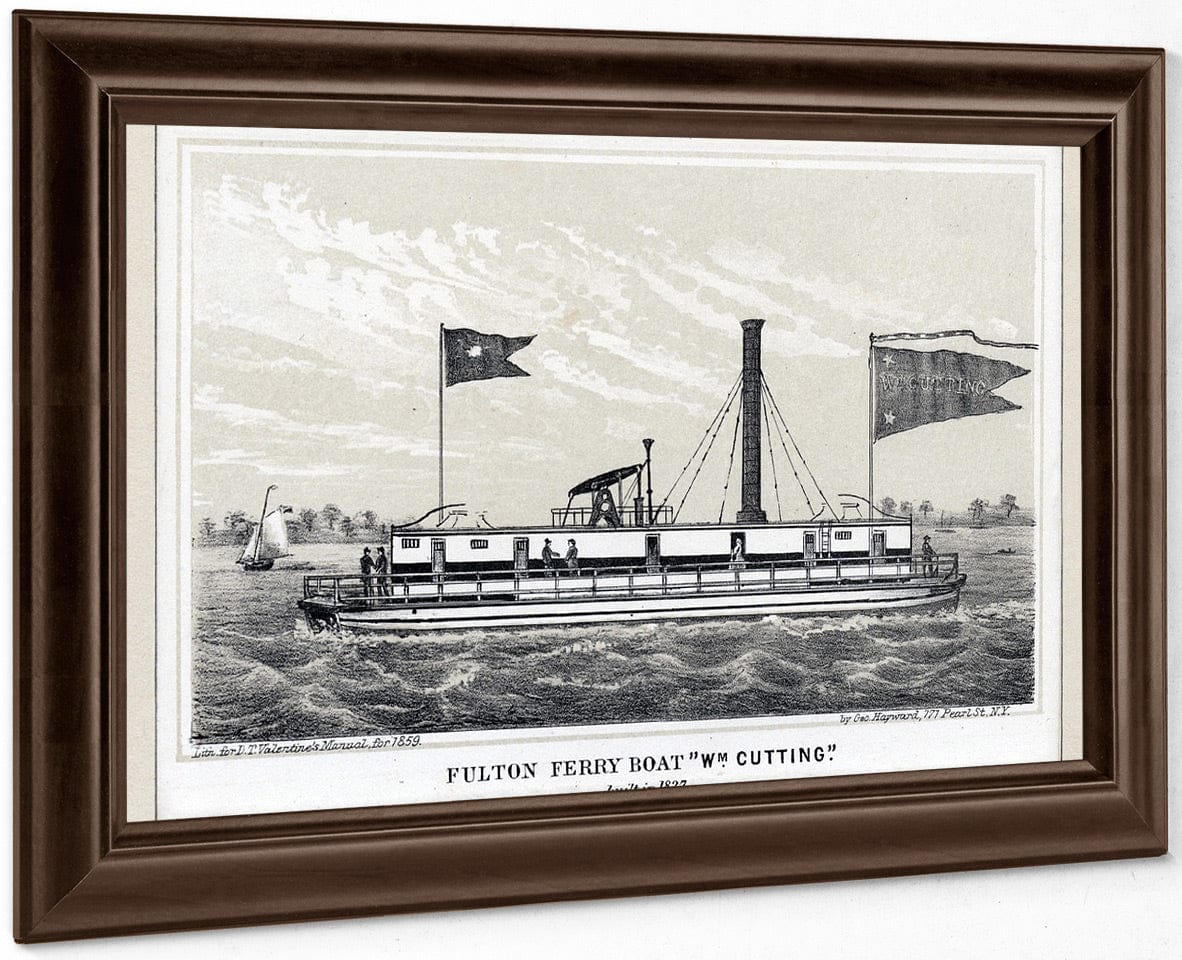 Fulton Ferry Boat  Wm. Cutting By George Hayward Fine Art Print