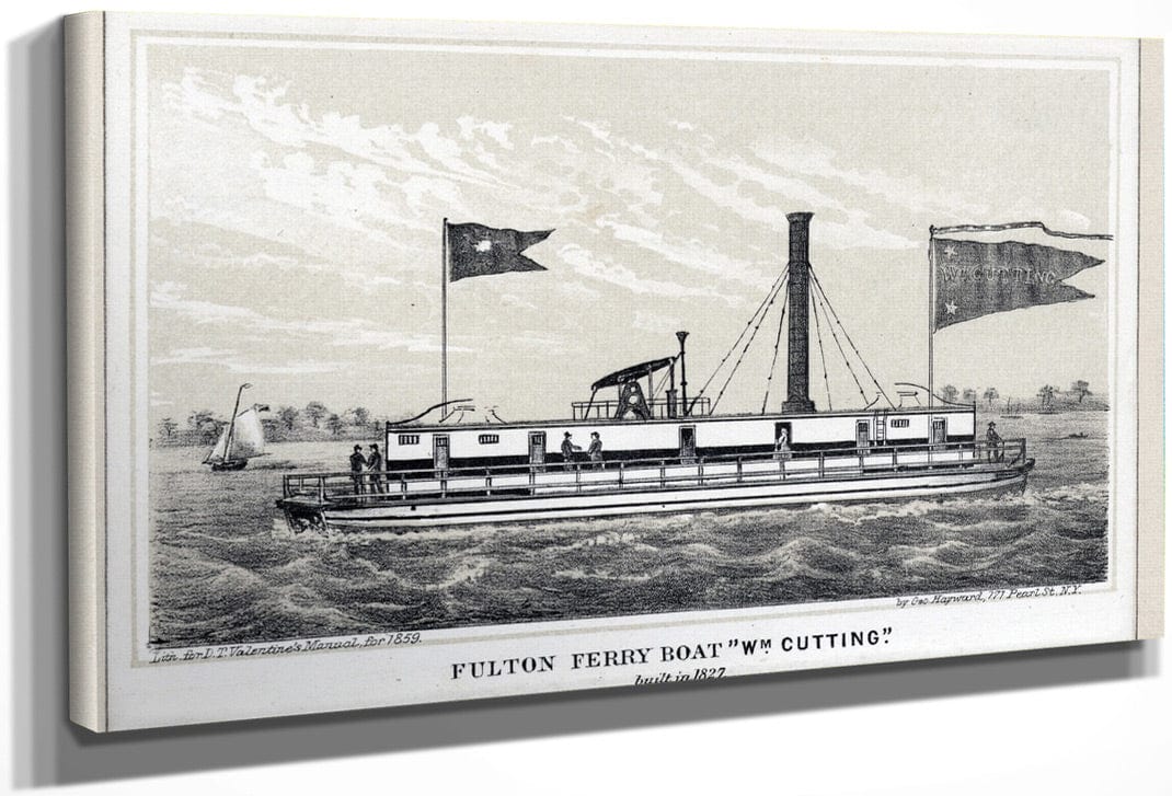 Fulton Ferry Boat  Wm. Cutting By George Hayward Fine Art Print