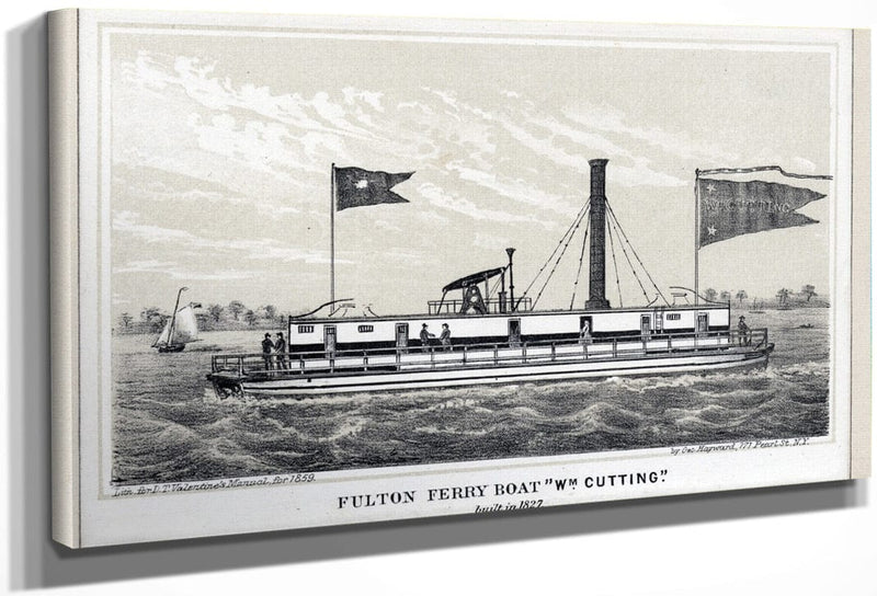 Fulton Ferry Boat  Wm. Cutting By George Hayward Fine Art Print