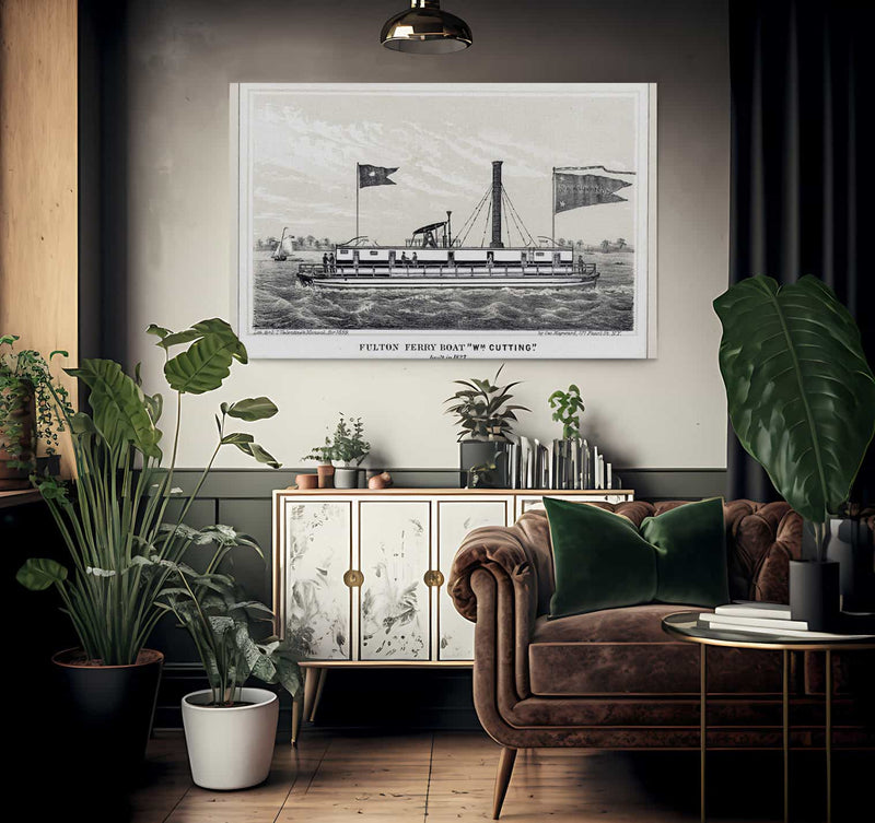 Fulton Ferry Boat  Wm. Cutting By George Hayward Fine Art Print