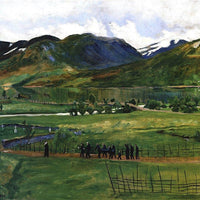 Funeral Day In Jølster By Nicolai Astrup Fine Art Print