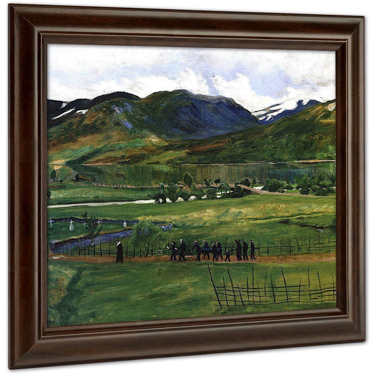 Funeral Day In Jølster By Nicolai Astrup Fine Art Print