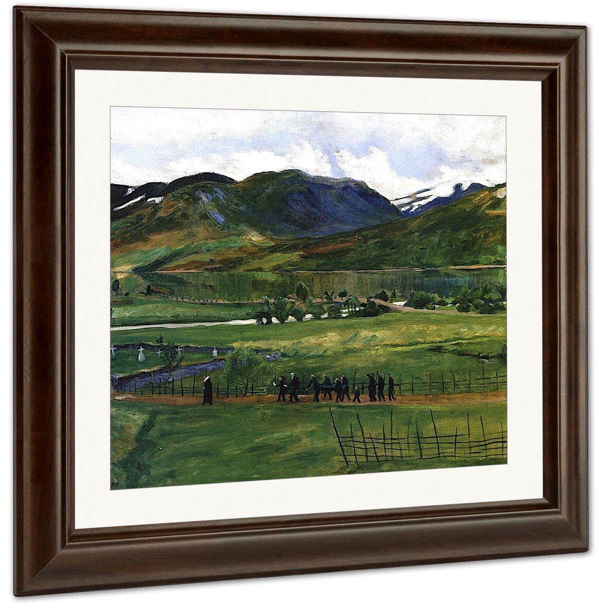 Funeral Day In Jølster By Nicolai Astrup Fine Art Print