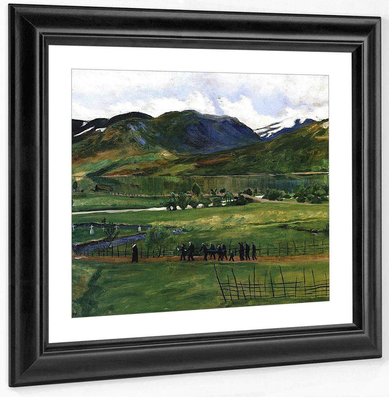 Funeral Day In Jølster By Nicolai Astrup Fine Art Print