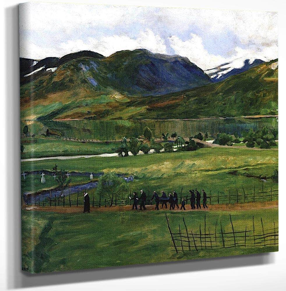 Funeral Day In Jølster By Nicolai Astrup Fine Art Print