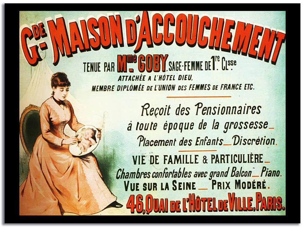 G De Maison D' Accouchement  Vintage Poster Fine Art Print
