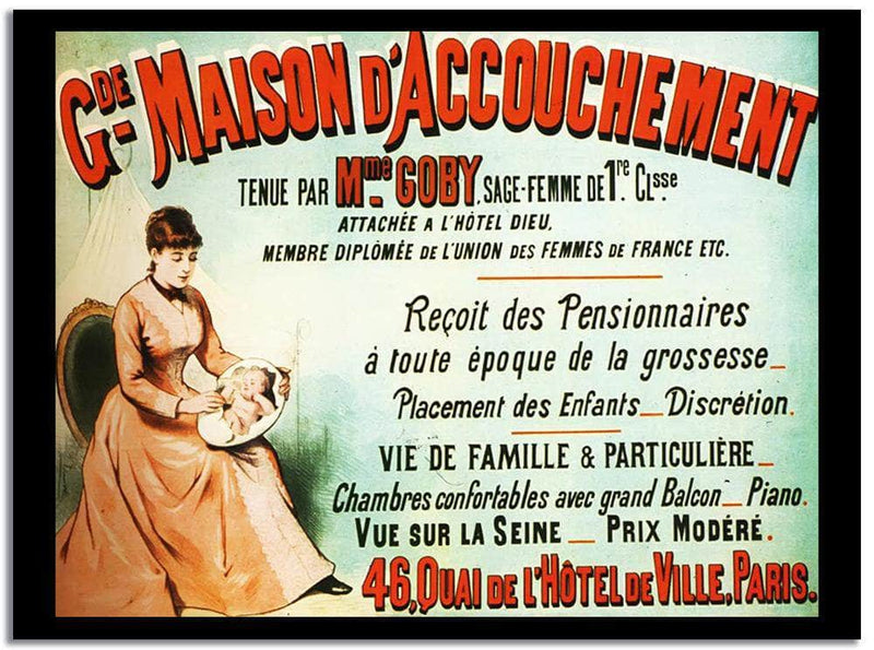 G De Maison D' Accouchement  Vintage Poster Fine Art Print
