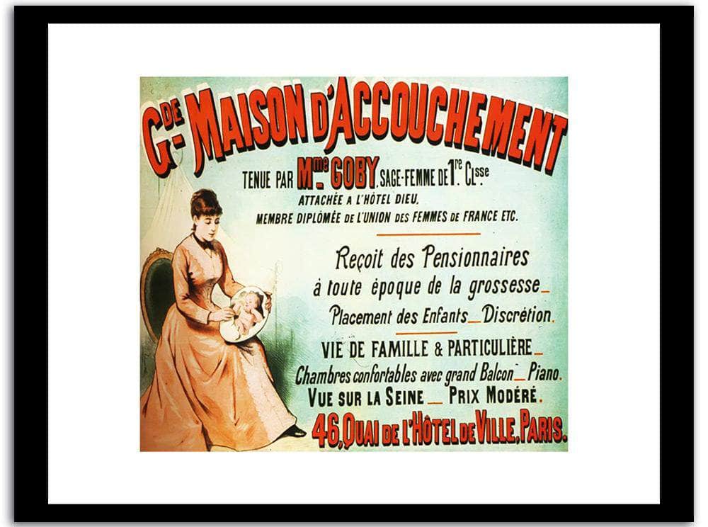G De Maison D' Accouchement  Vintage Poster Fine Art Print