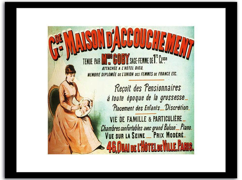 G De Maison D' Accouchement  Vintage Poster Fine Art Print