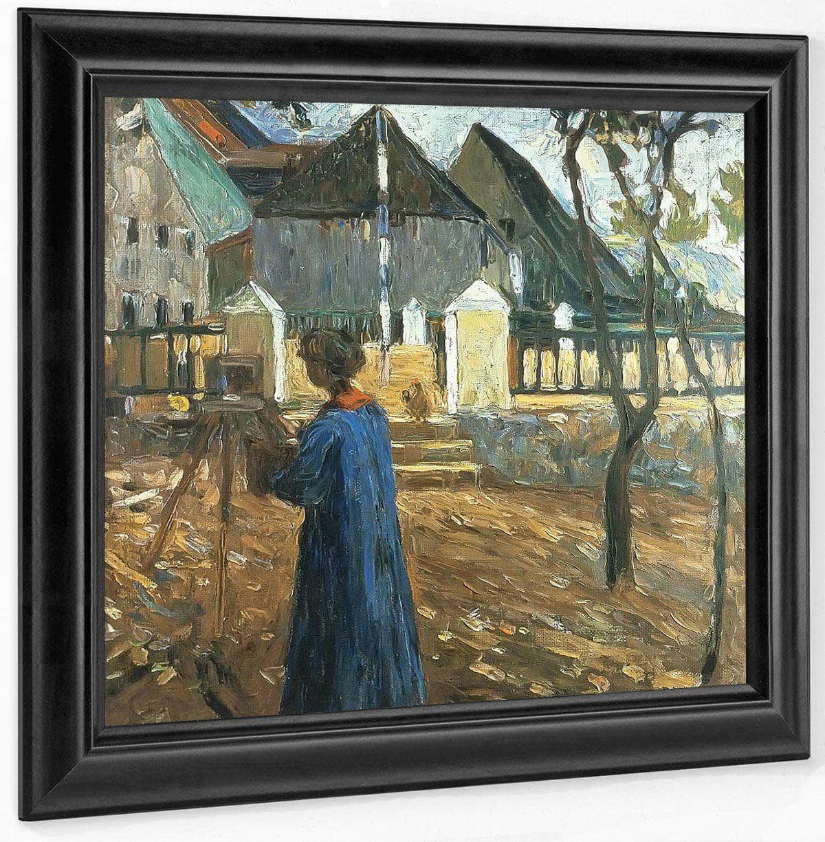 Gabriele Munter Painting In Kallmunz 1903 By Wassily Kandinsky Fine Art Print