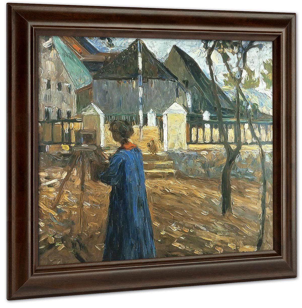 Gabriele Munter Painting In Kallmunz 1903 By Wassily Kandinsky Fine Art Print