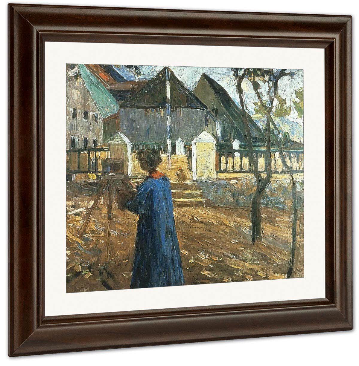 Gabriele Munter Painting In Kallmunz 1903 By Wassily Kandinsky Fine Art Print