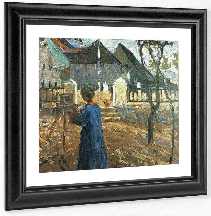 Gabriele Munter Painting In Kallmunz 1903 By Wassily Kandinsky Fine Art Print