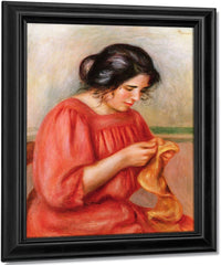 Gabrielle Darning By Pierre Auguste Renoir Fine Art Print