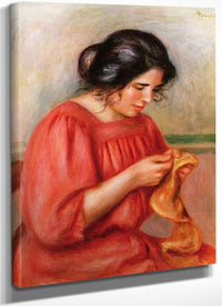 Gabrielle Darning By Pierre Auguste Renoir Fine Art Print