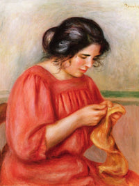 Gabrielle Darning By Pierre Auguste Renoir Fine Art Print