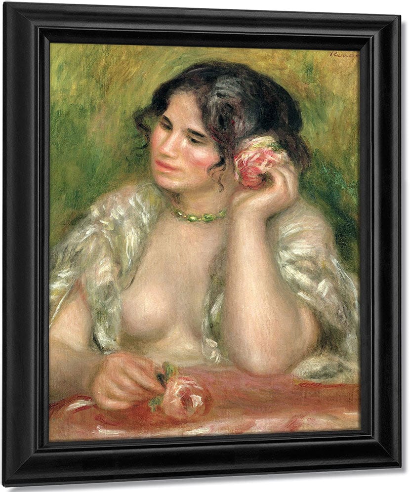 Gabrielle With A Rose By Pierre Auguste Renoir Fine Art Print