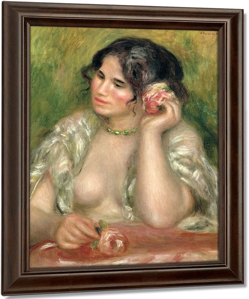 Gabrielle With A Rose By Pierre Auguste Renoir Fine Art Print