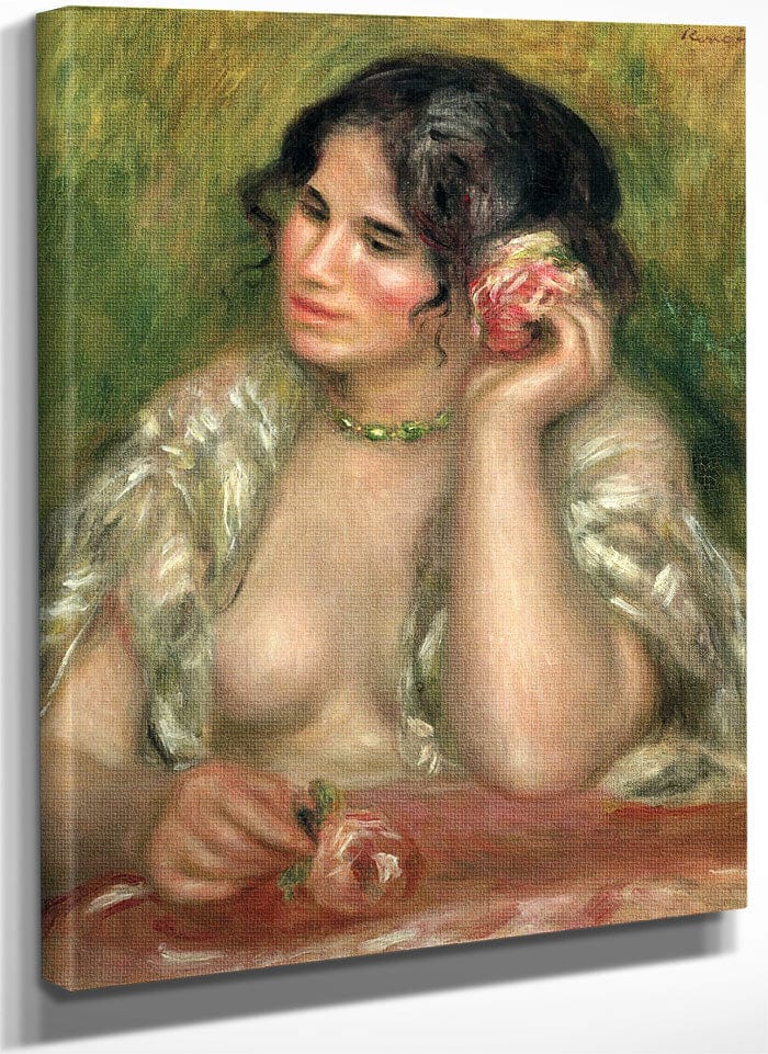 Gabrielle With A Rose By Pierre Auguste Renoir Fine Art Print