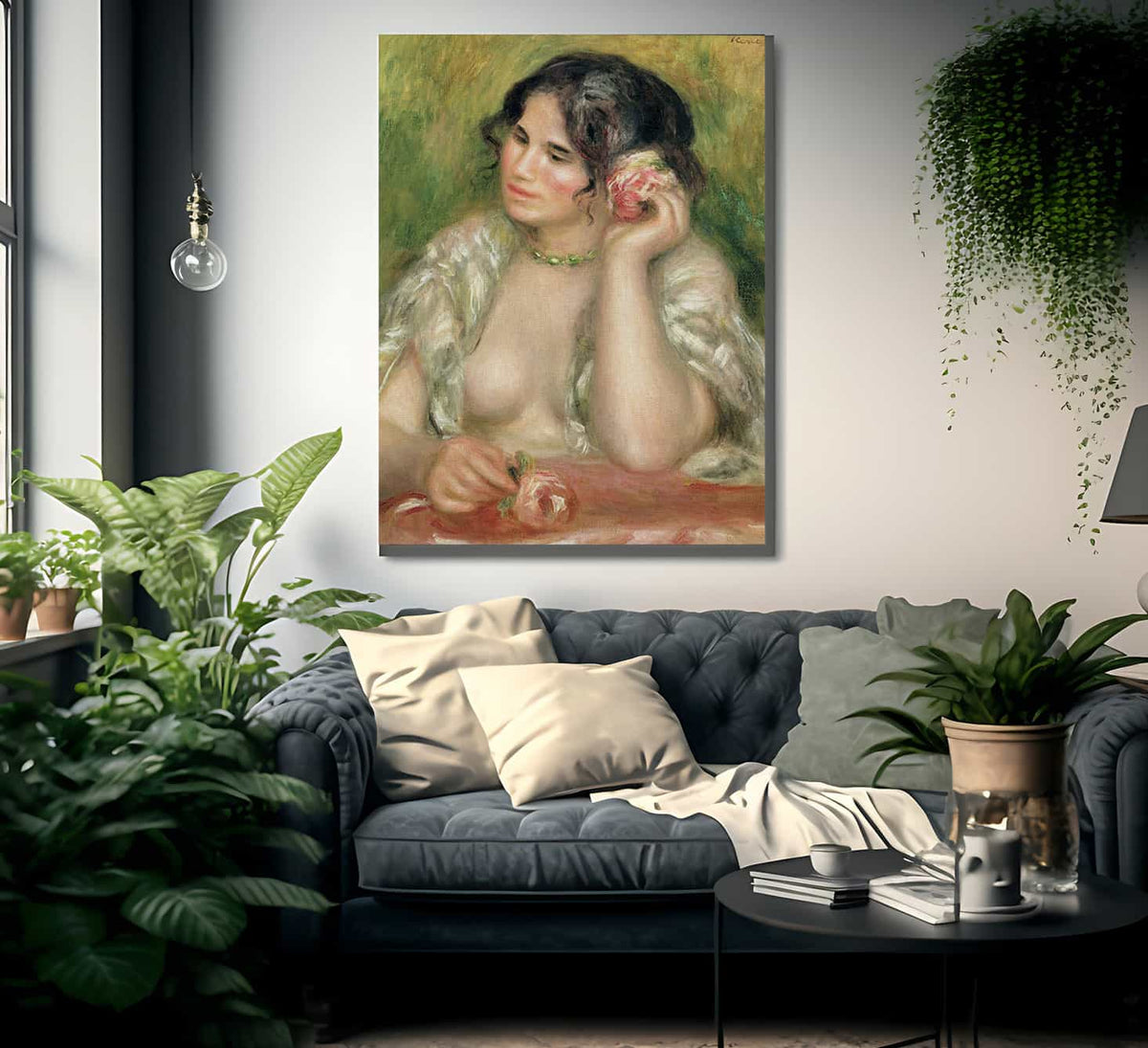 Gabrielle With A Rose By Pierre Auguste Renoir Fine Art Print