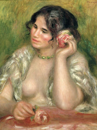 Gabrielle With A Rose By Pierre Auguste Renoir Fine Art Print