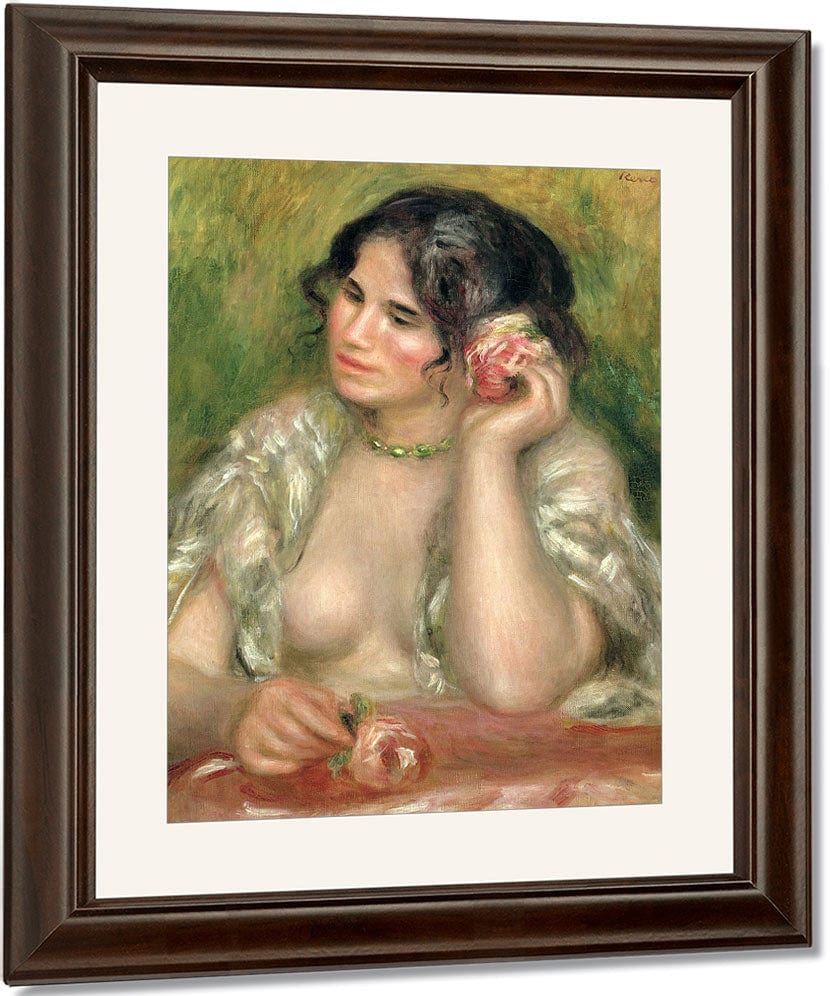 Gabrielle With A Rose By Pierre Auguste Renoir Fine Art Print
