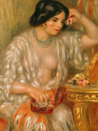 Gabrielle With Jewellery By Pierre Auguste Renoir Fine Art Print