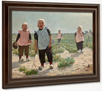 Gamins Hollandais By Walter Macewen Fine Art Print