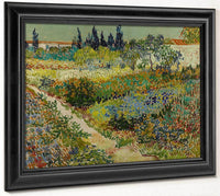 Garden At Arles Flowering Garden With Path By Vincent Van Gogh Fine Art Print