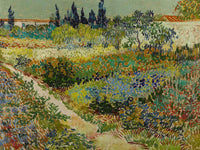 Garden At Arles Flowering Garden With Path By Vincent Van Gogh Fine Art Print