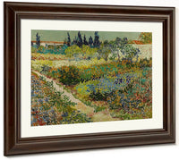 Garden At Arles Flowering Garden With Path By Vincent Van Gogh Fine Art Print