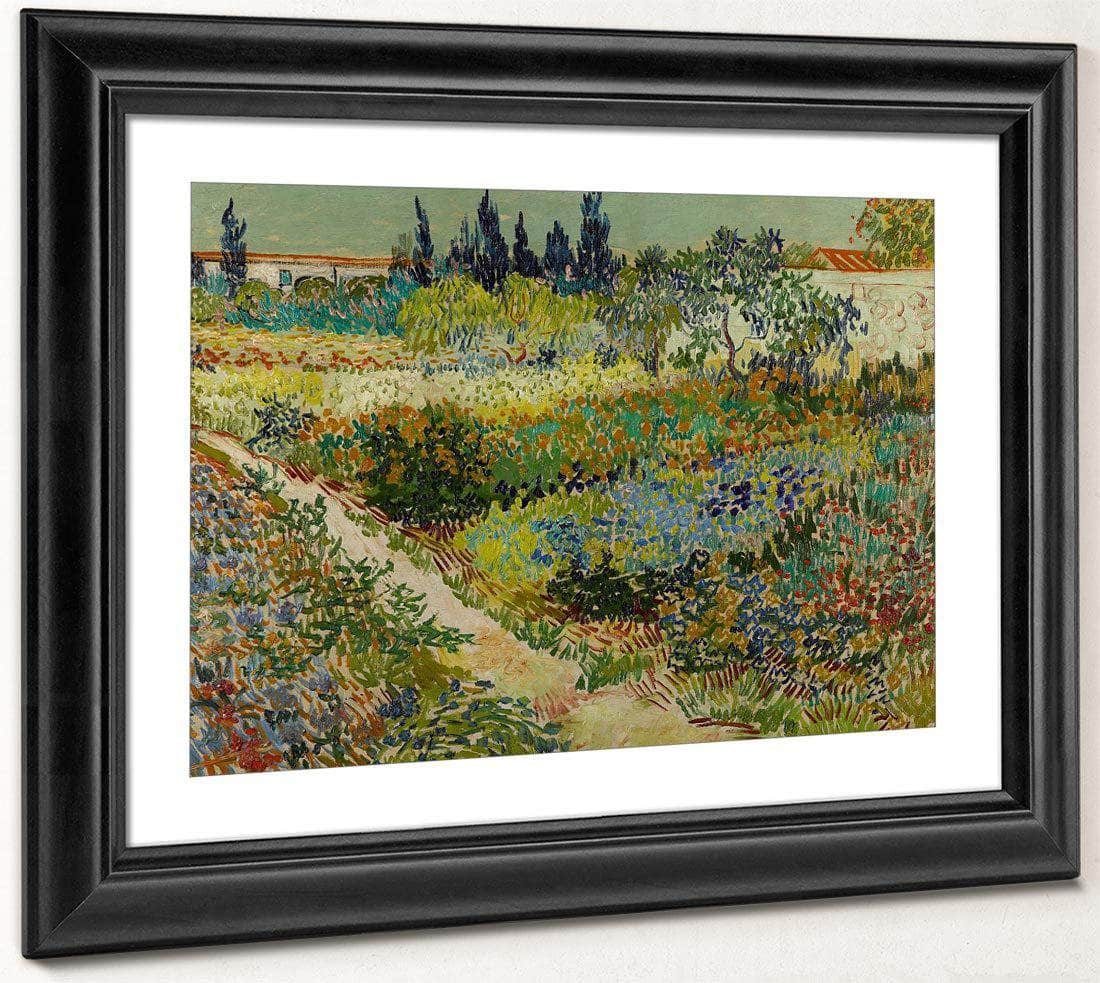 Garden At Arles Flowering Garden With Path By Vincent Van Gogh Fine Art Print