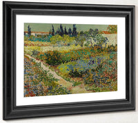 Garden At Arles Flowering Garden With Path By Vincent Van Gogh Fine Art Print