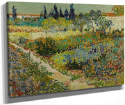 Garden At Arles Flowering Garden With Path By Vincent Van Gogh Fine Art Print