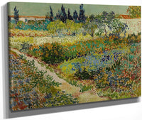 Garden At Arles Flowering Garden With Path By Vincent Van Gogh Fine Art Print